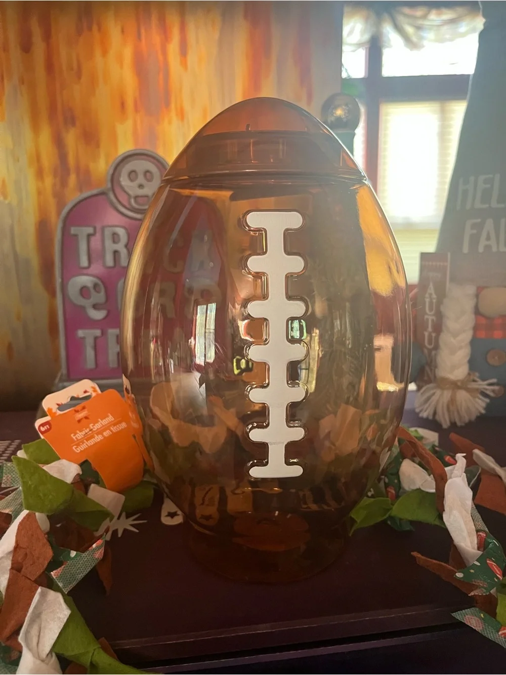 3-Pc Football Party Bundle - Drink Dispenser Pillow & Garland NWT